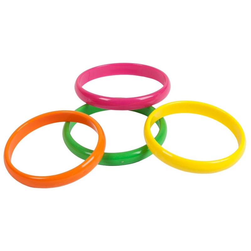Neon hippie bangles set of 4 pieces
