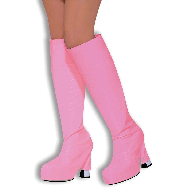 Pink 70s boot covers