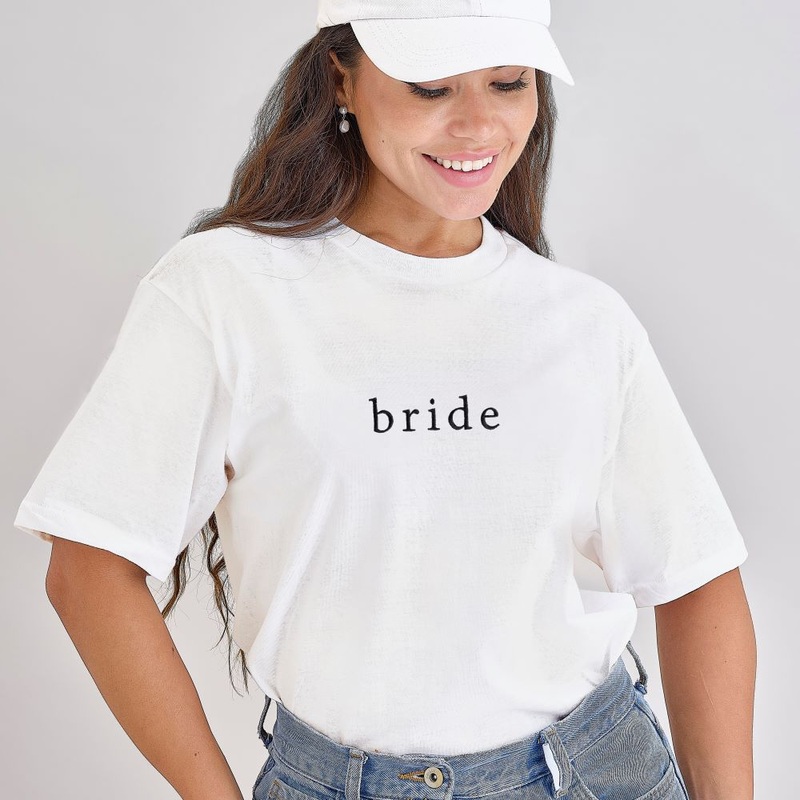 T-shirt Bride size L in white