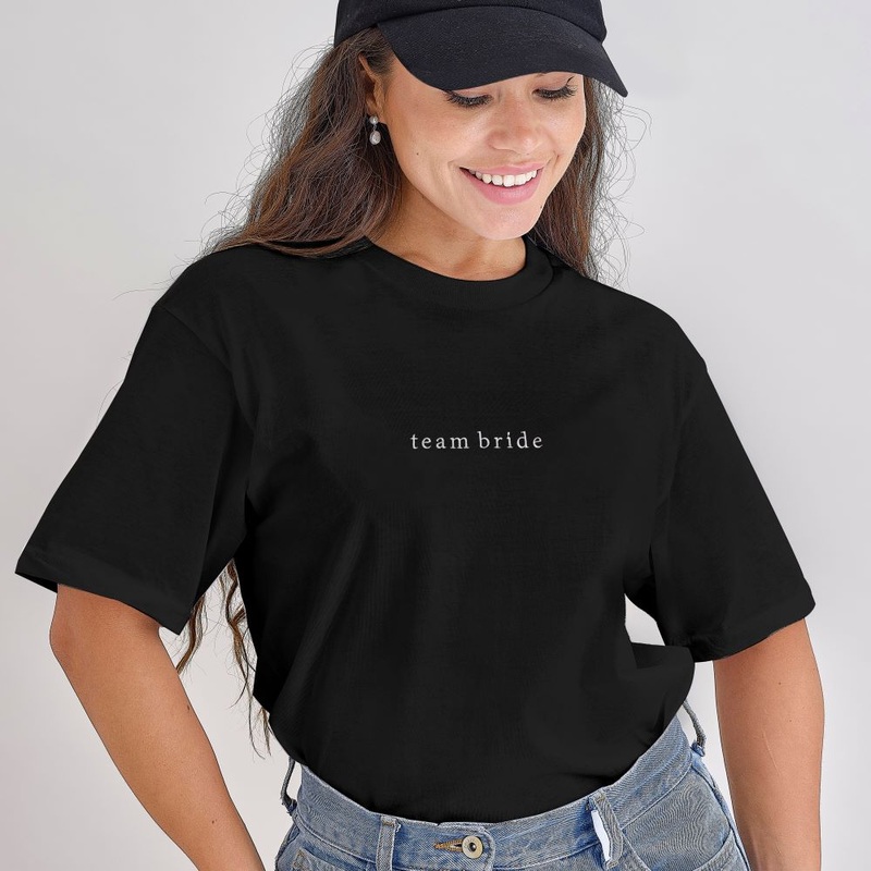 Team Bride T-shirt size M in black
