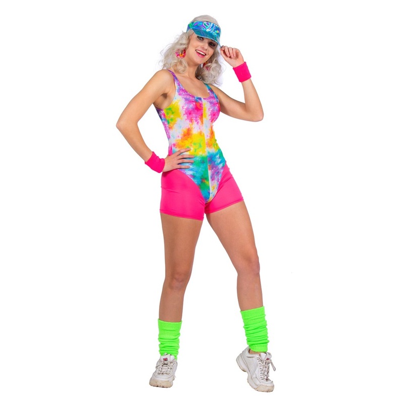Women's neon aerobics babe costume 34