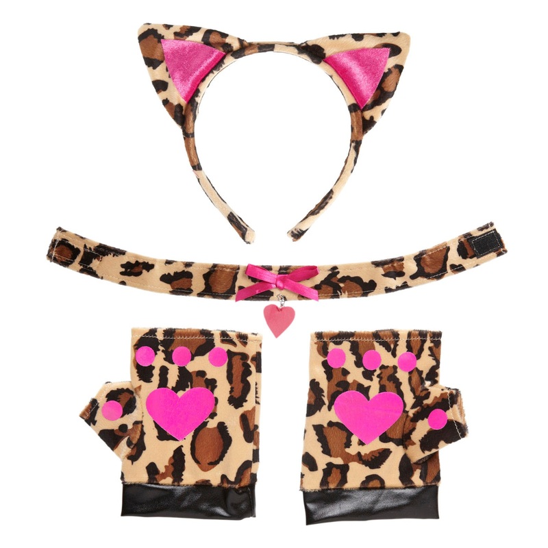 3-piece leopard costume accessories set