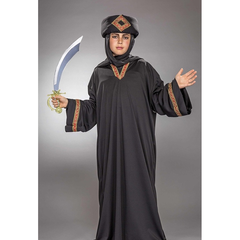Black thawb robe for teenagers