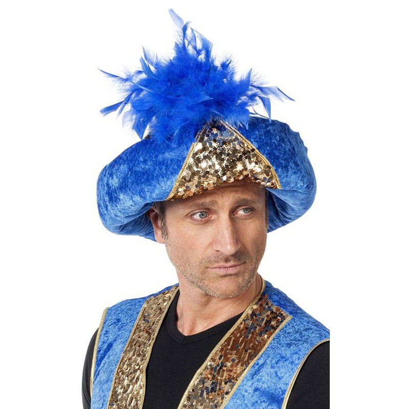 Blue Yadim Orient turban with sequins