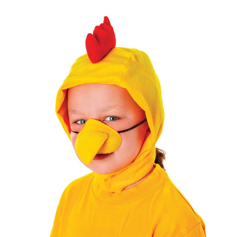 Cute chicken hat with beak