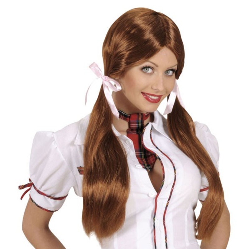 Cute school girl wig with bows