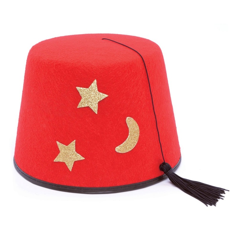 Ghazir Orient Fes Hat With Moon And Stars