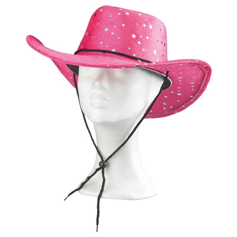 Glitter Cowgirl Hat Bachelorette Pink