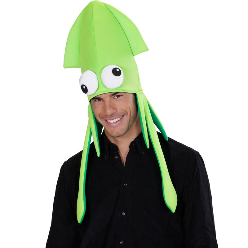 Green squid hat