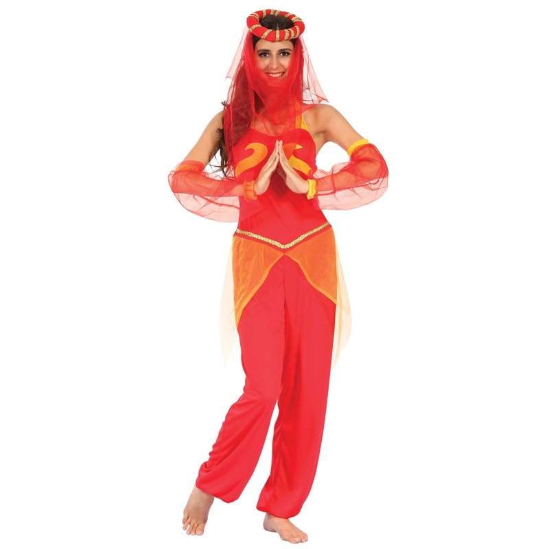 Red belly dancers jumpsuit Nihar