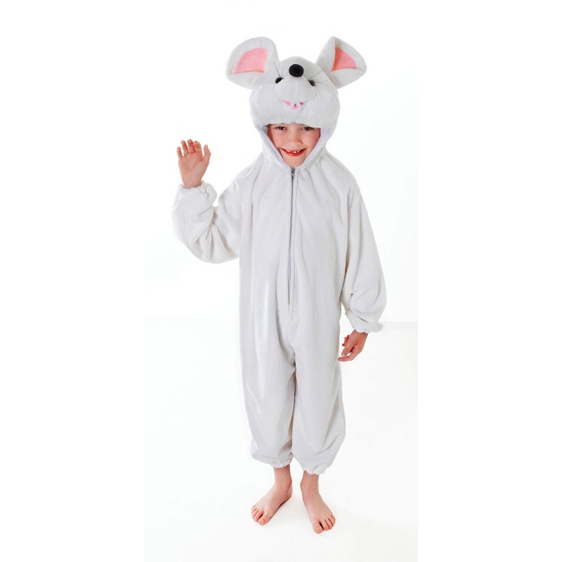 White Remi mouse overall child costume S