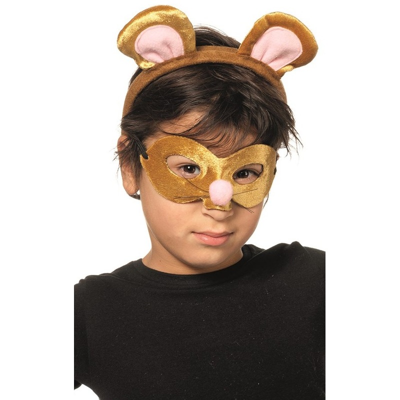 Brown mouse mask with ears