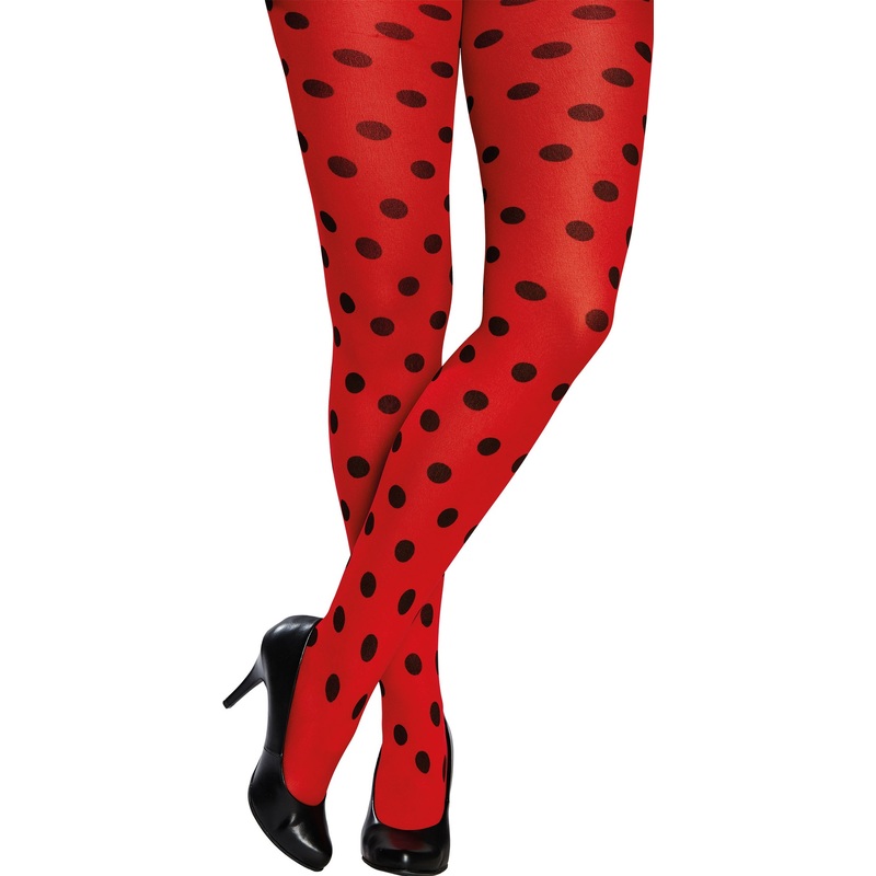 Dotted ladybug tights