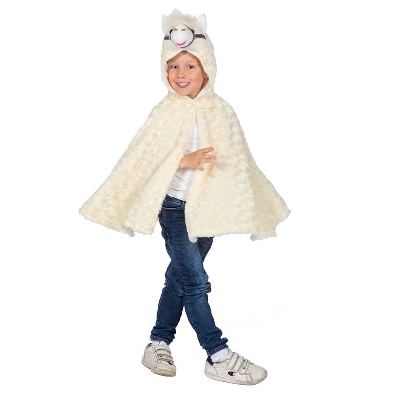 Llama alpaca poncho for children