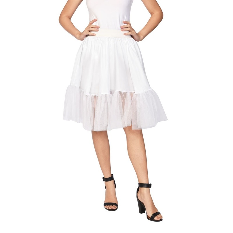 Petticoat Skirt for Women White