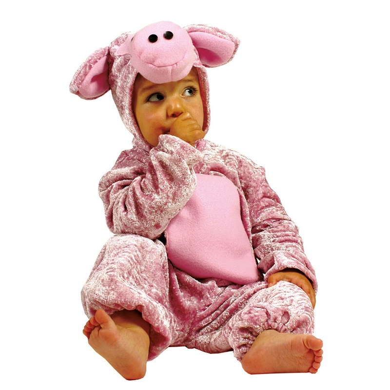 Pink baby piggy kids costume 92