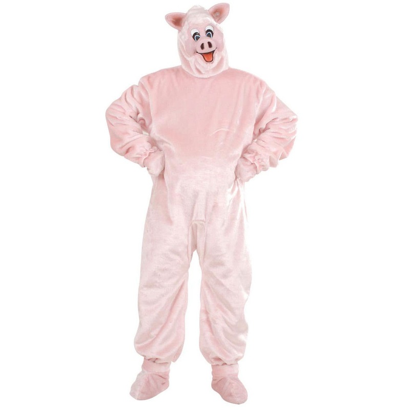 Plush pig costume