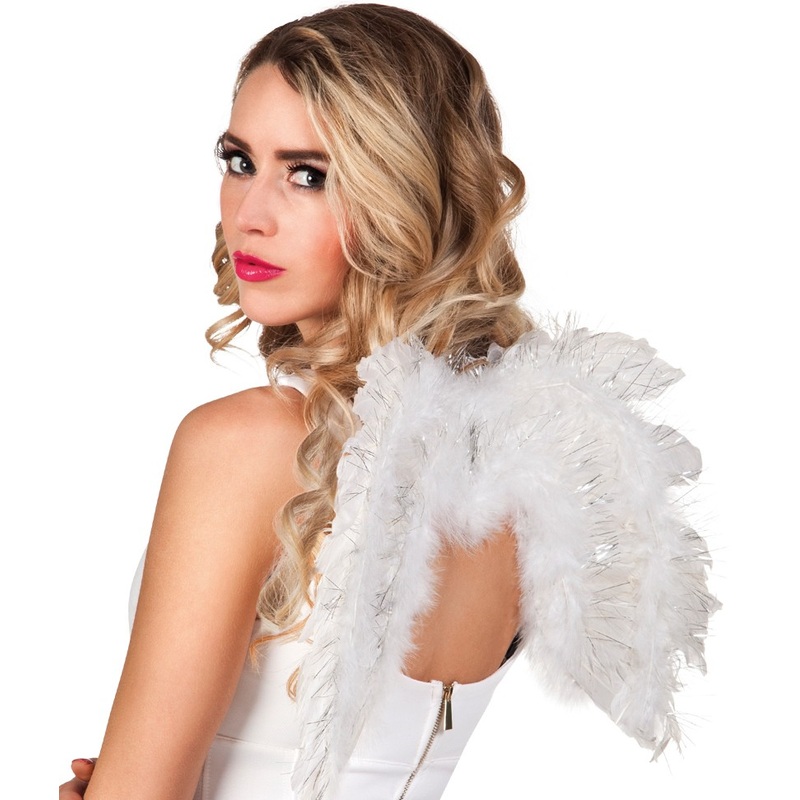 Small feather wings white 48 x 35cm