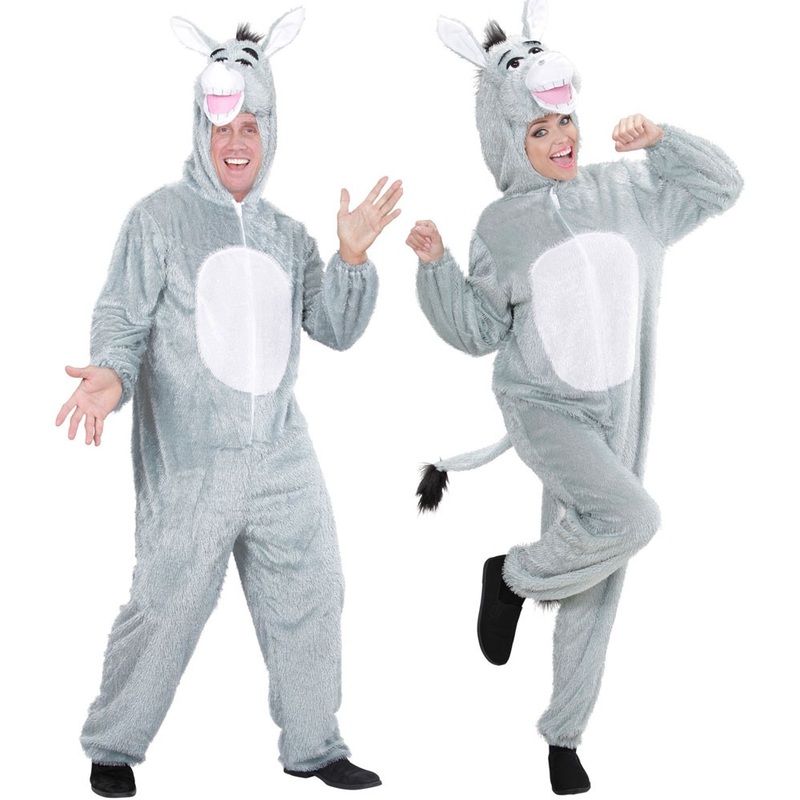 Sweet plush donkey unisex costume M
