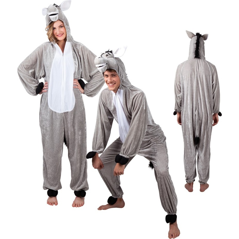 Unisex donkey plush costume M-L