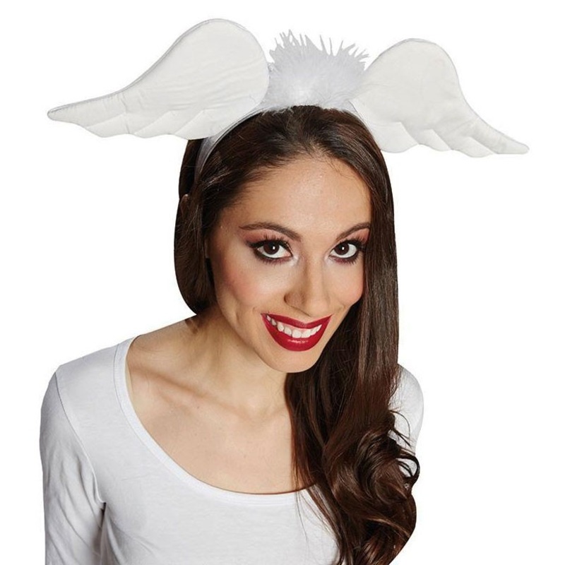 White angel wings headband