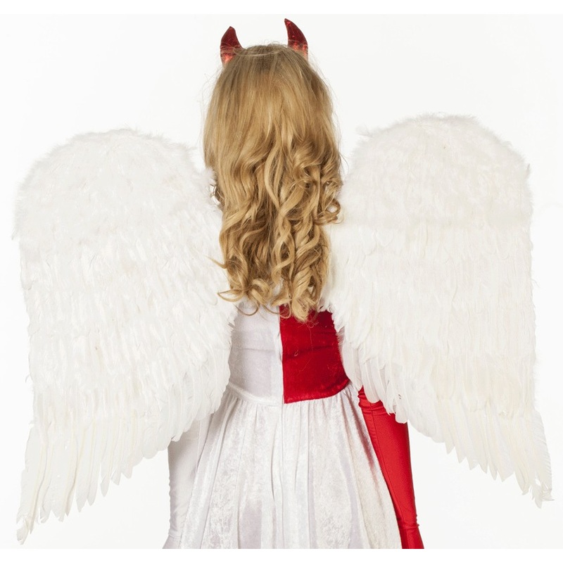 White deluxe feather wings for angel ladies