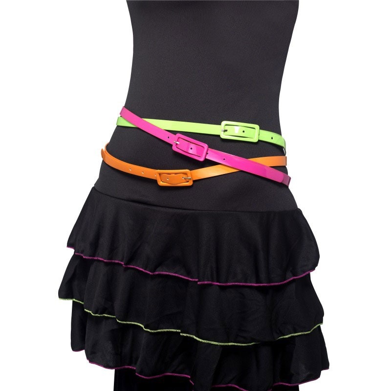 80s neon belt set of 3