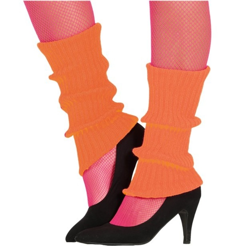 80s neon orange gauntlets