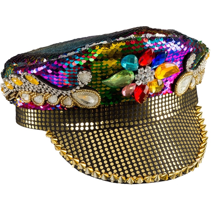 80s sequined peaked cap