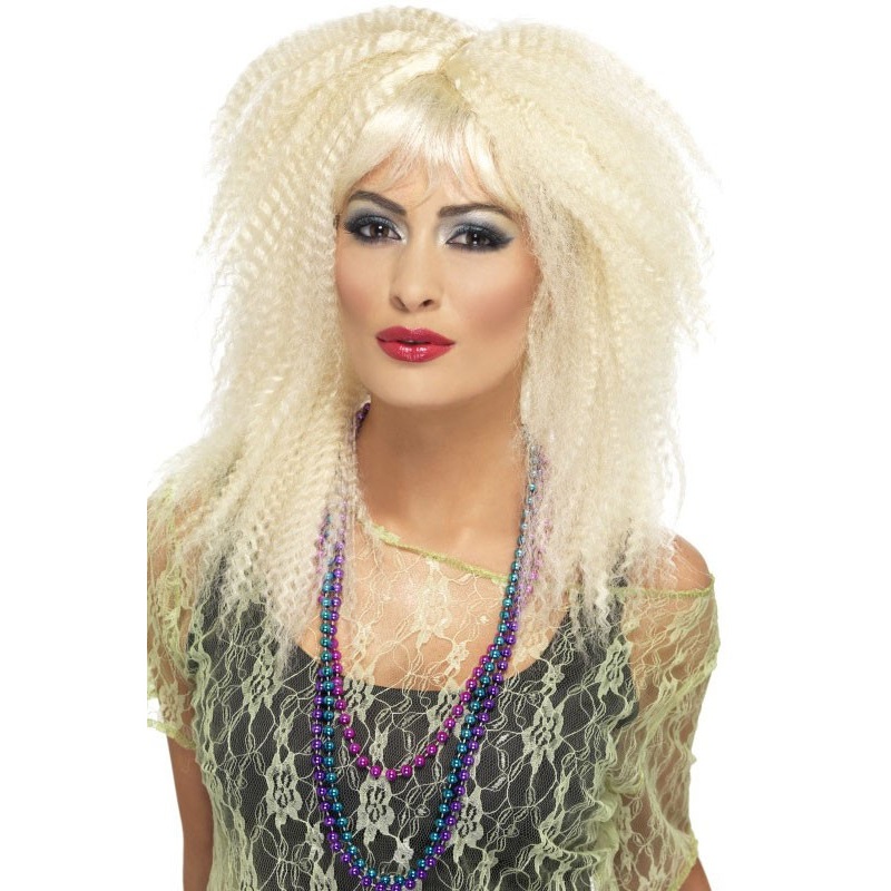 Curly hair ladies wig blond