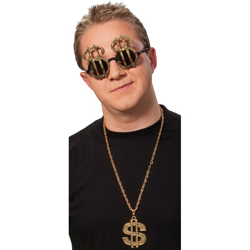 Glitter Dollar Bling Bling Chain