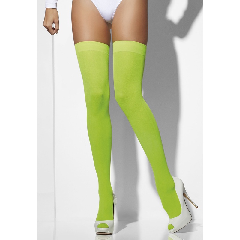 Neon green thigh highs Cathy