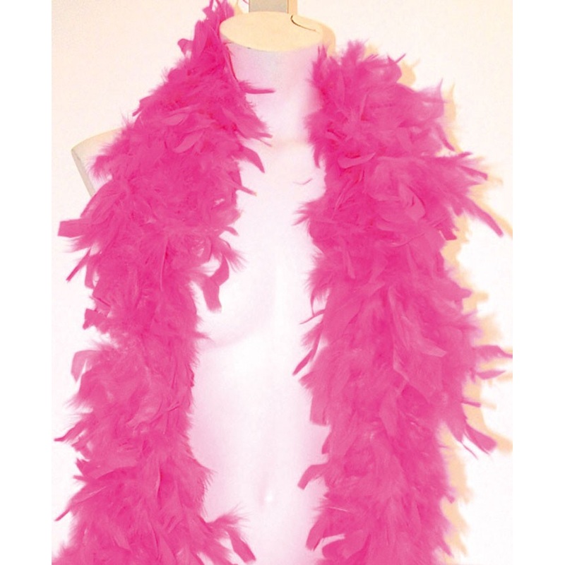 Neon pink feather boa 180cm
