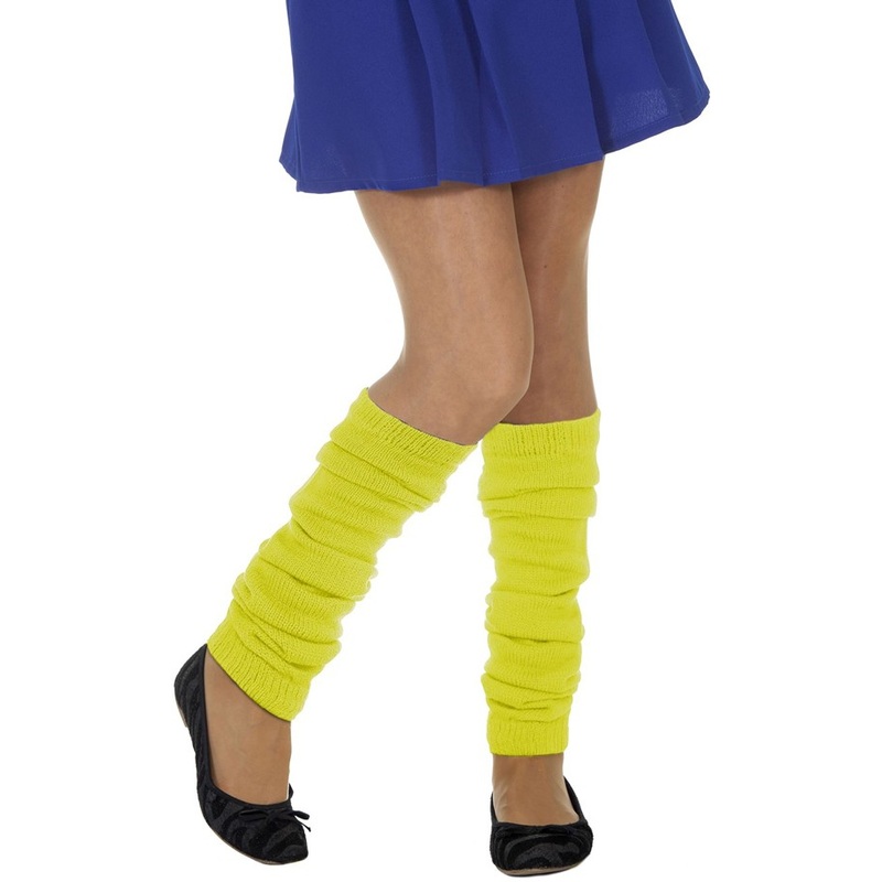 Neon yellow leg warmers gauntlets