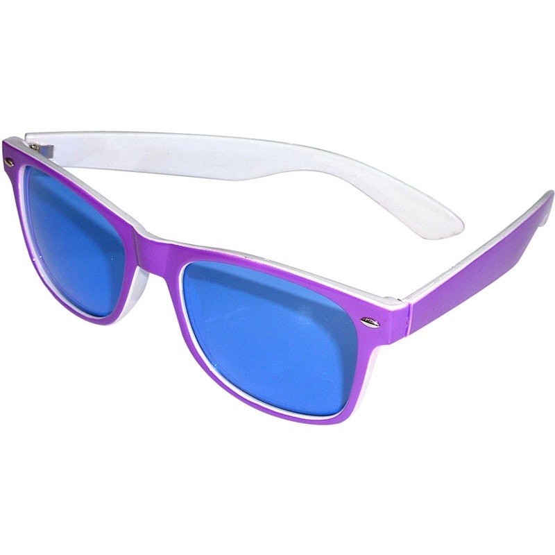 Nerdy Sunglasses Purple White