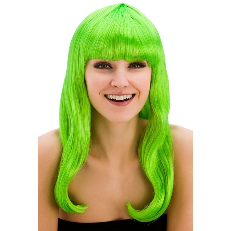 Nicola glamor wig in neon green