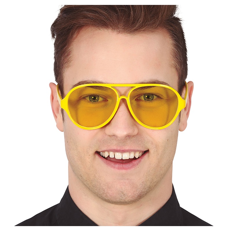 Pilot party glasses yellow