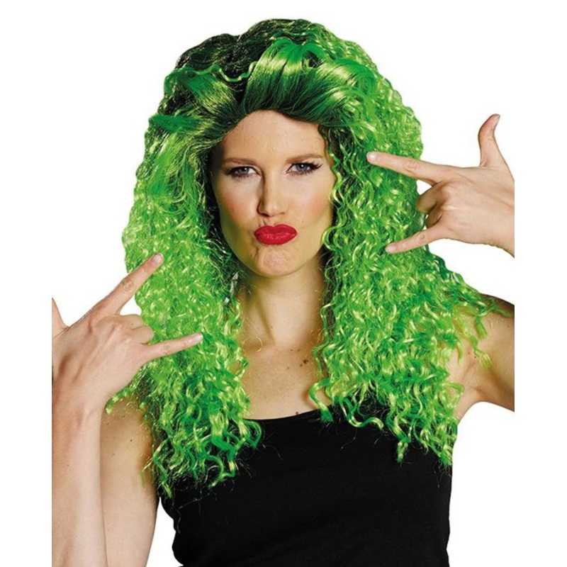 Poisonous curly witch wig