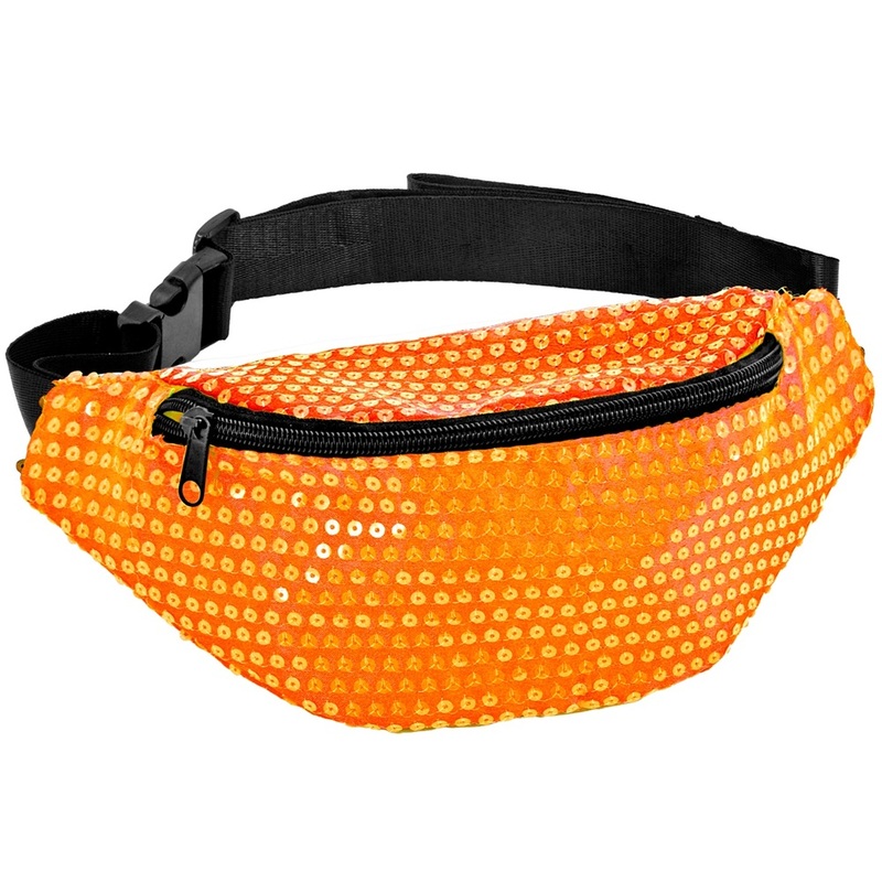 Sequin Belt Bag Neon Orange