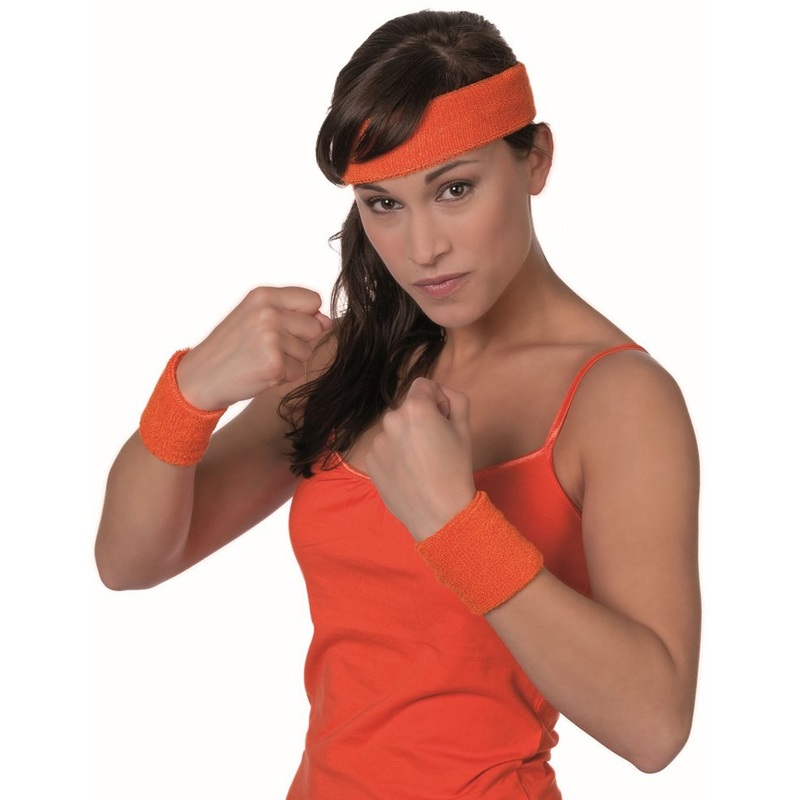 Sporty 80s headband with sweatbands