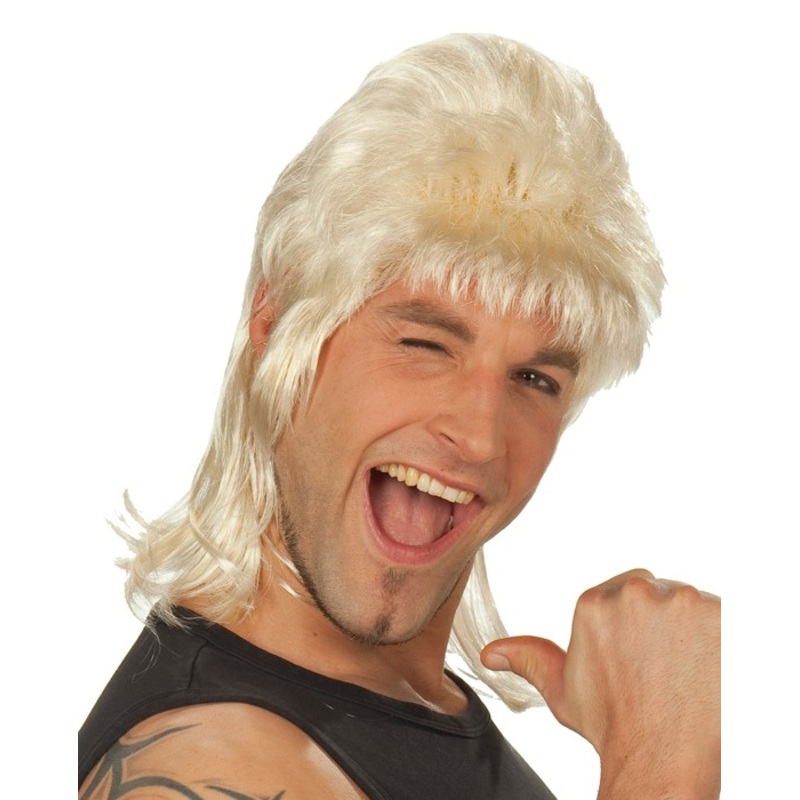 Vokuhila wig blond