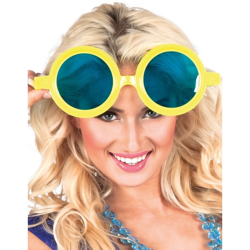 Yellow XXL glasses 26cm