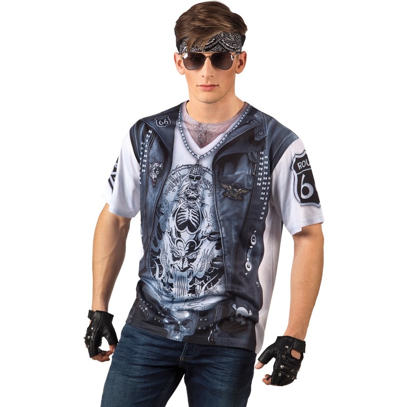 3D biker shirt for men M