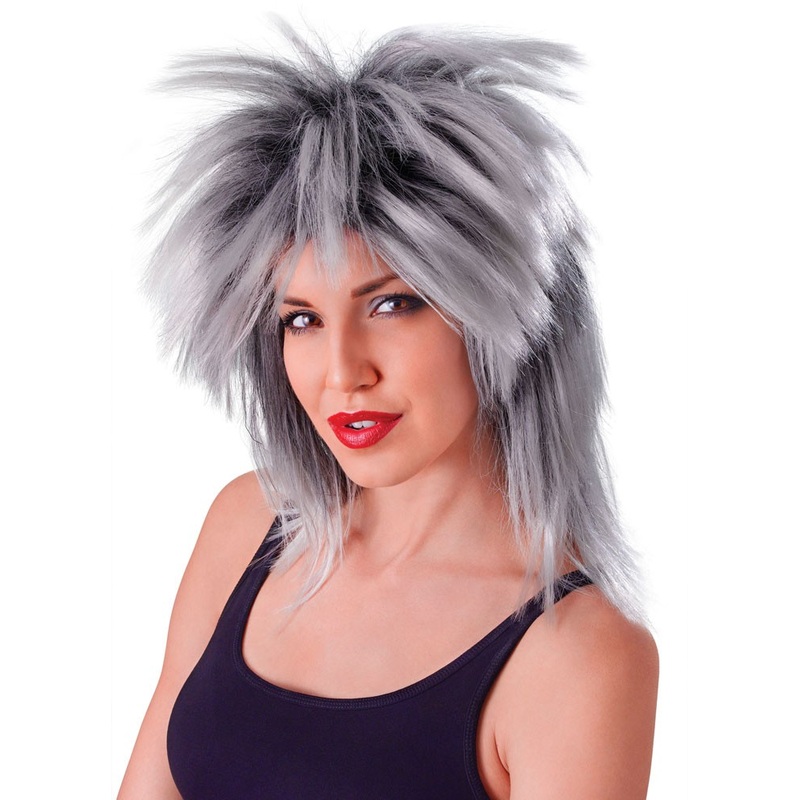 80s rock tube wig