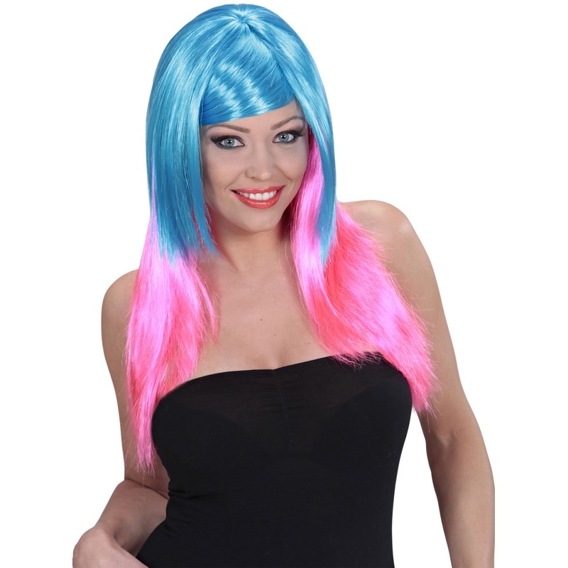 Blue nightlife ladies wig