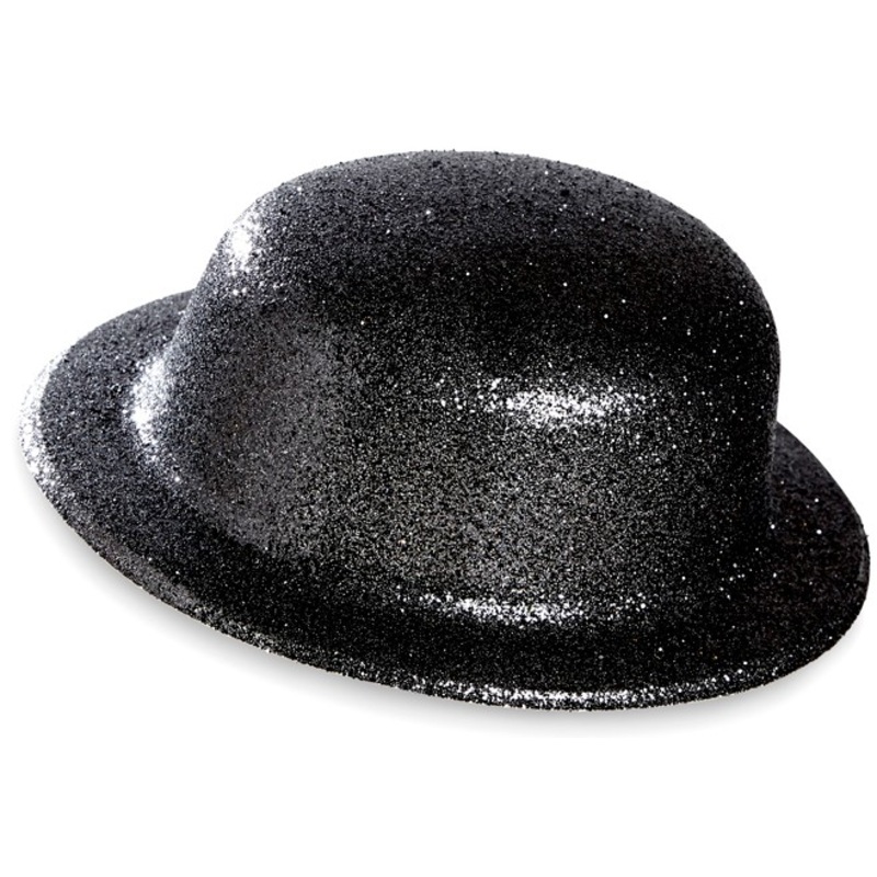 Glitter party hat in black