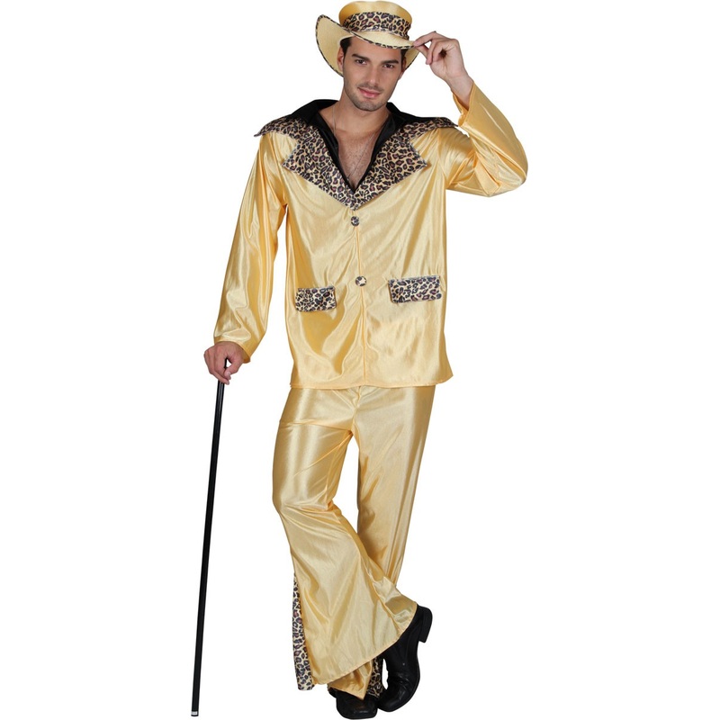 Golden leopard men's suit