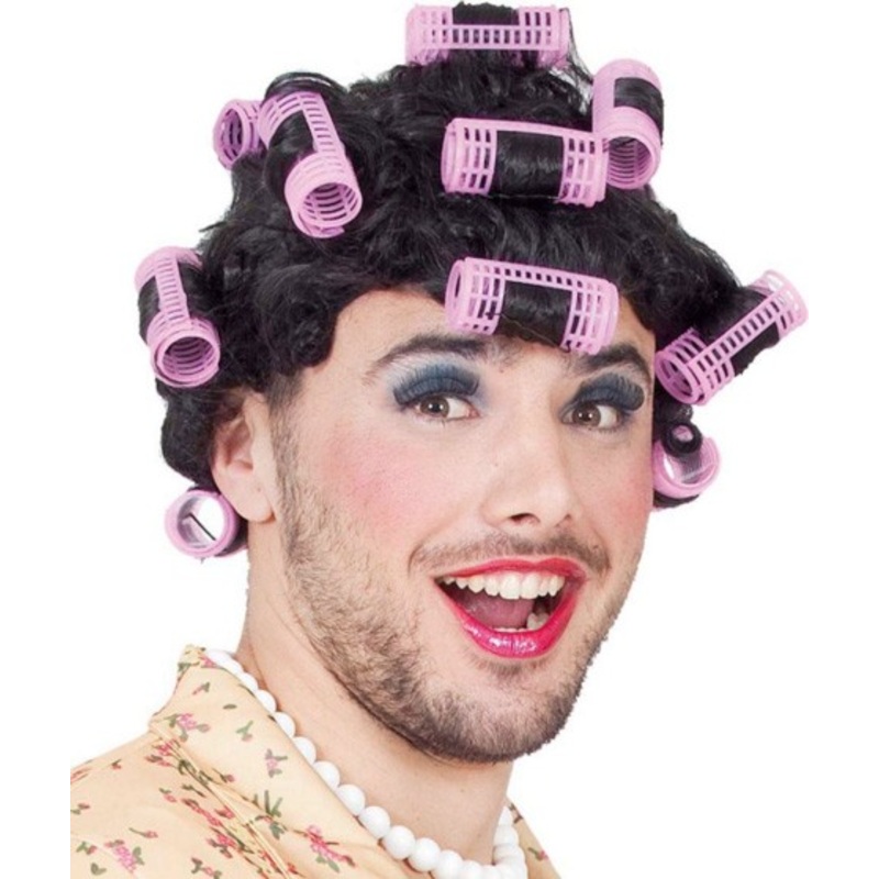 Olga wig with curlers
