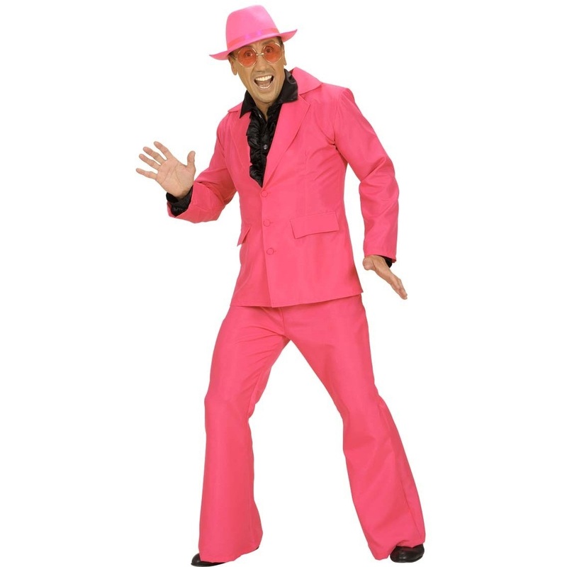 Pink 70s men's party suit S