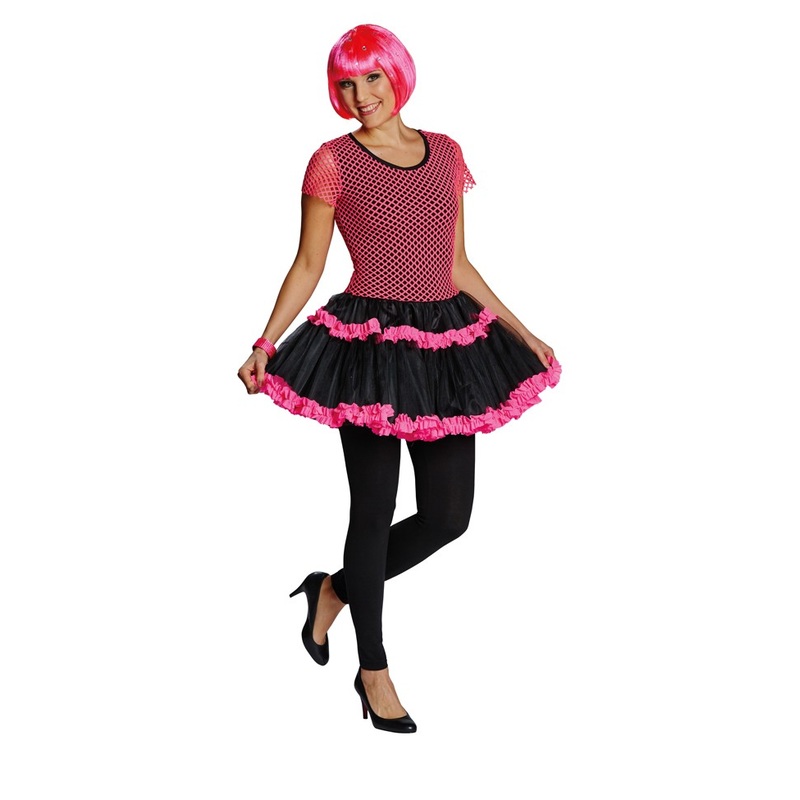 Pink punk neon mesh dress 34